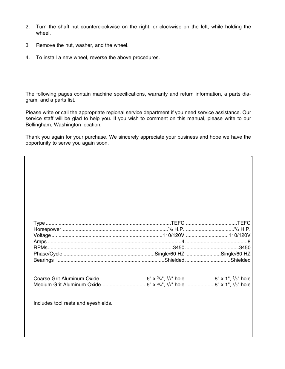 Xii. machine data, Xi. closure | Grizzly G1062 User Manual | Page 11 / 13