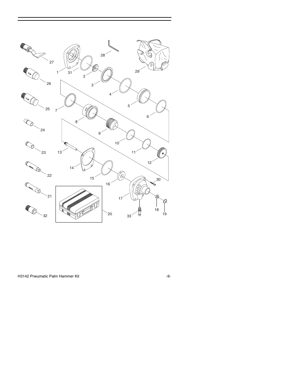 H3142 part breakdown | Grizzly Model H3142 User Manual | Page 11 / 16