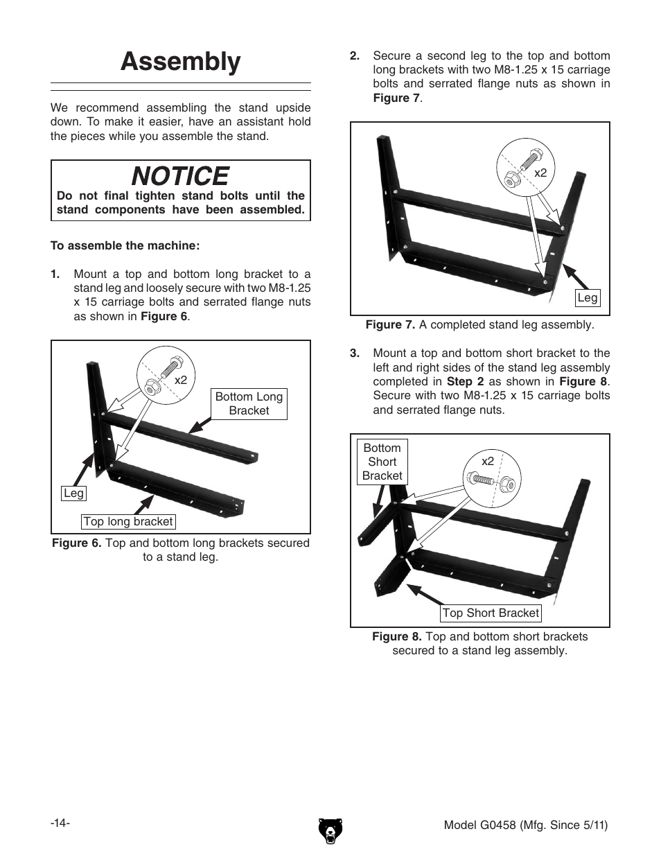 Assembly | Grizzly G0458 User Manual | Page 16 / 48