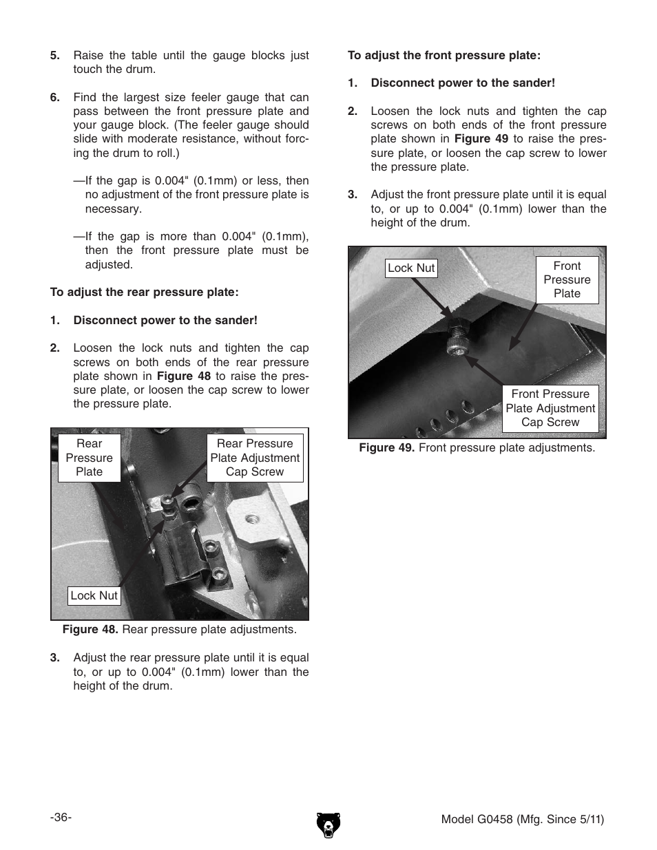 Grizzly G0458 User Manual | Page 38 / 48