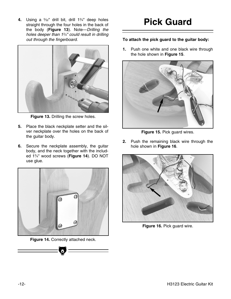 Pick guard | Grizzly H3123 User Manual | Page 14 / 32