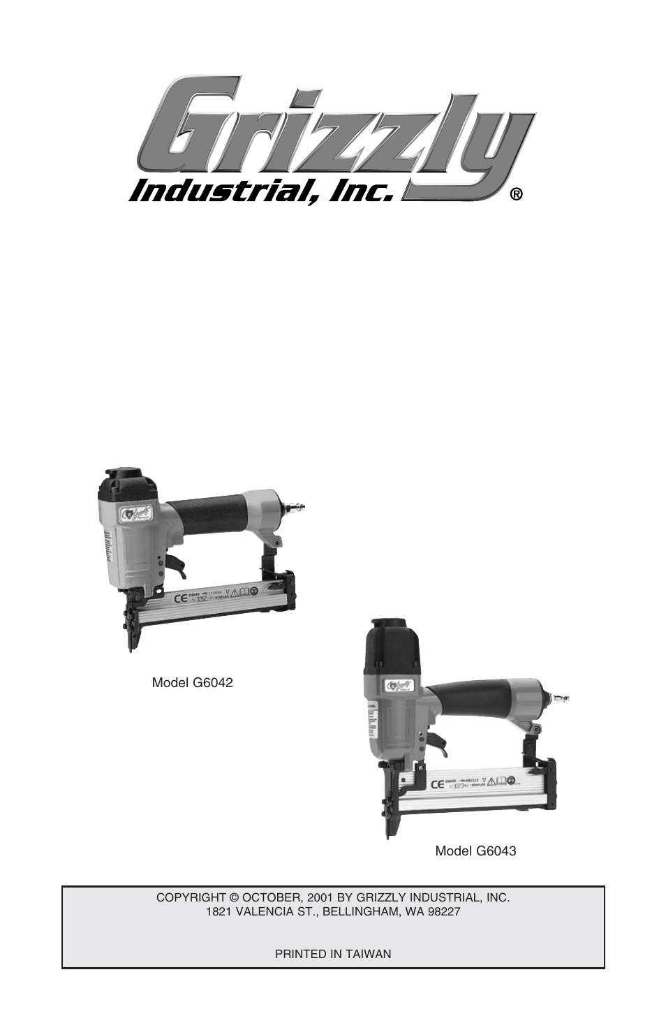 Grizzly G6043 User Manual | 20 pages