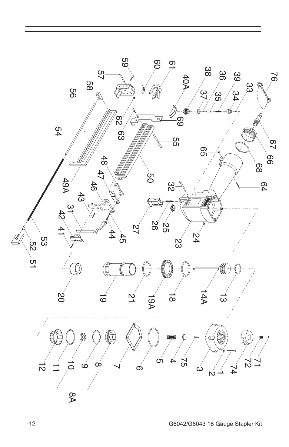 G6042 part breakdown | Grizzly G6043 User Manual | Page 13 / 20