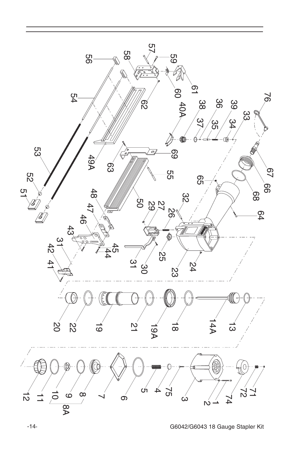 G6043 part breakdown | Grizzly G6043 User Manual | Page 15 / 20