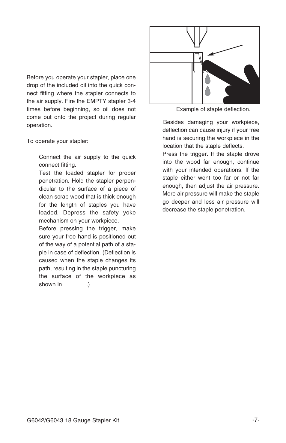 Operating stapler | Grizzly G6043 User Manual | Page 8 / 20