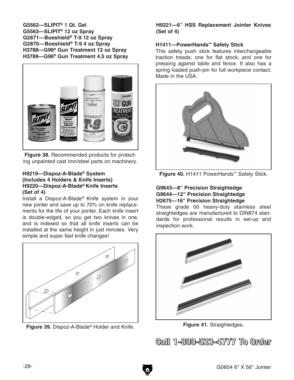 Grizzly G0604 User Manual | Page 30 / 56