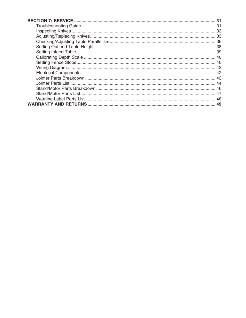 Grizzly G0604 User Manual | Page 4 / 56