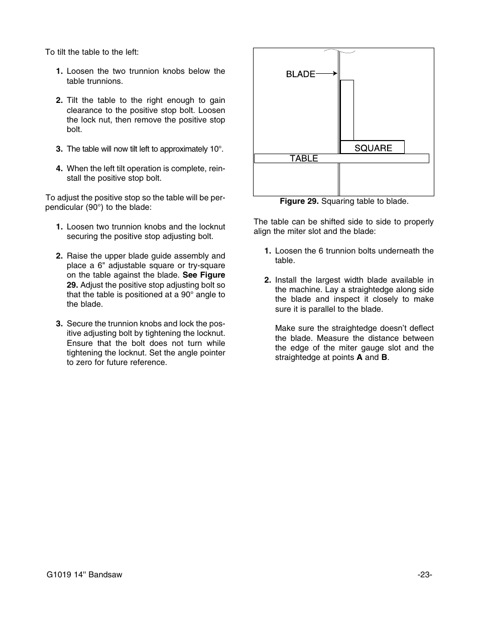 Grizzly G1019 User Manual | Page 25 / 48