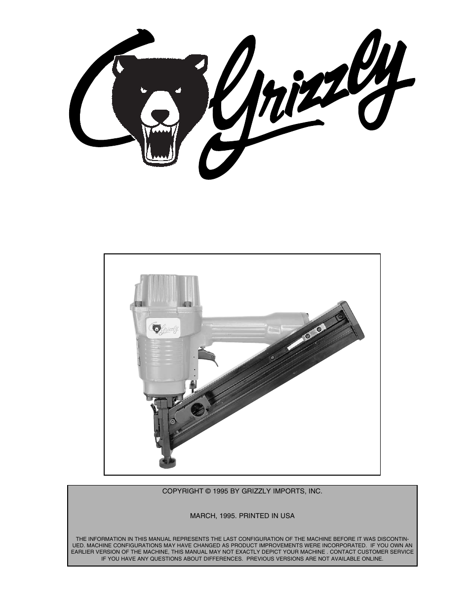 Grizzly G3690 User Manual | 19 pages