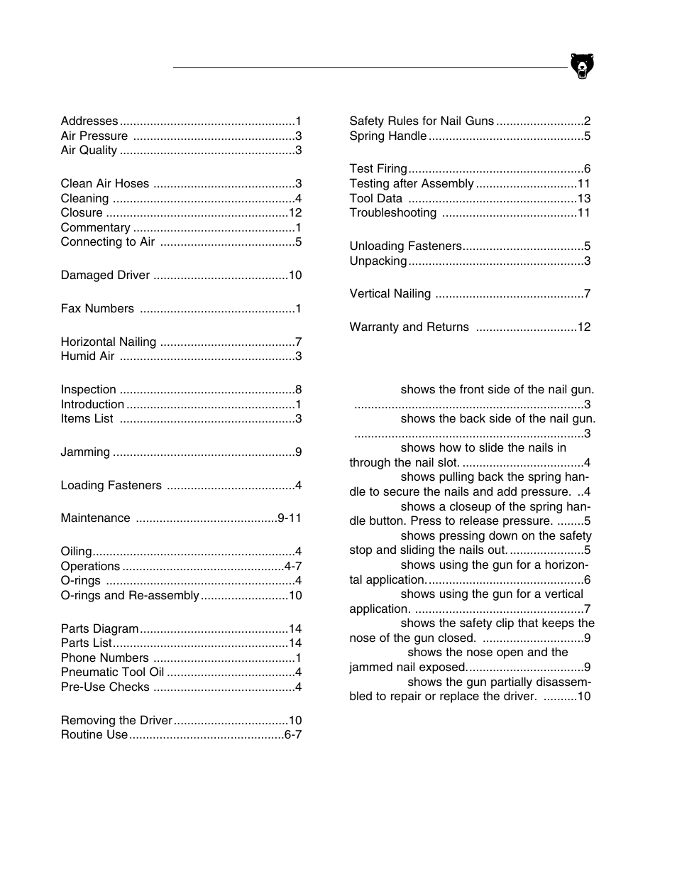 Xvi. index | Grizzly G3690 User Manual | Page 19 / 19