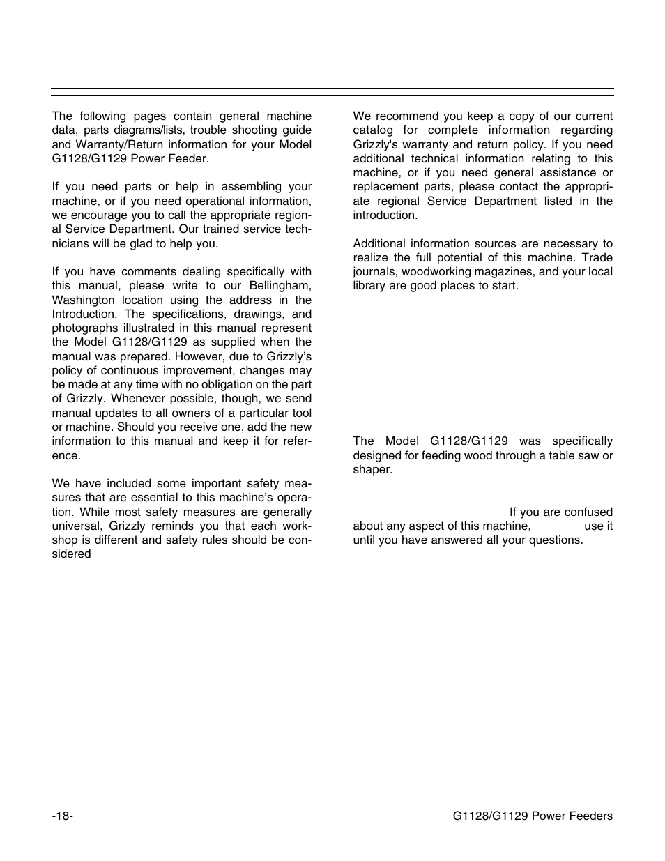 Grizzly G1129 User Manual | Page 20 / 39