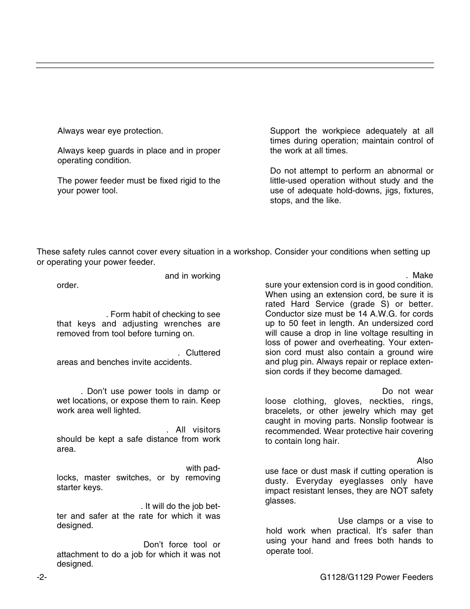 Grizzly G1129 User Manual | Page 4 / 39