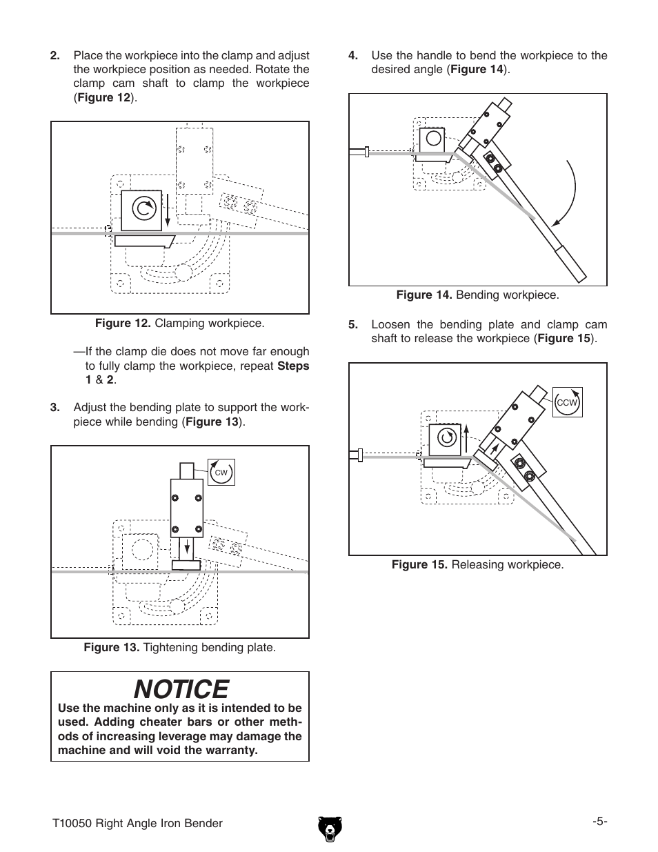 Notice | Grizzly T10050 User Manual | Page 5 / 8