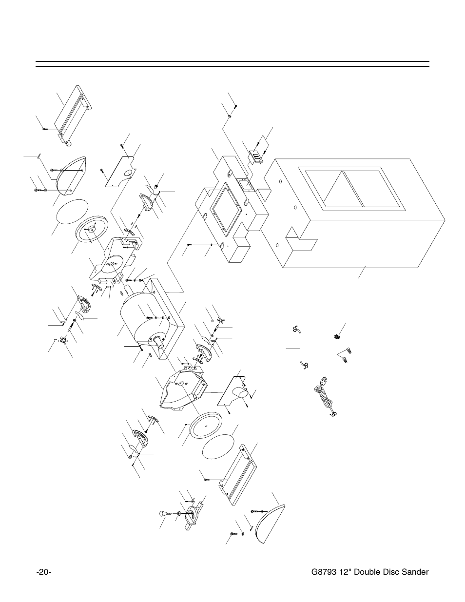 G8793 disc sander parts diagram | Grizzly G8793 User Manual | Page 22 / 26