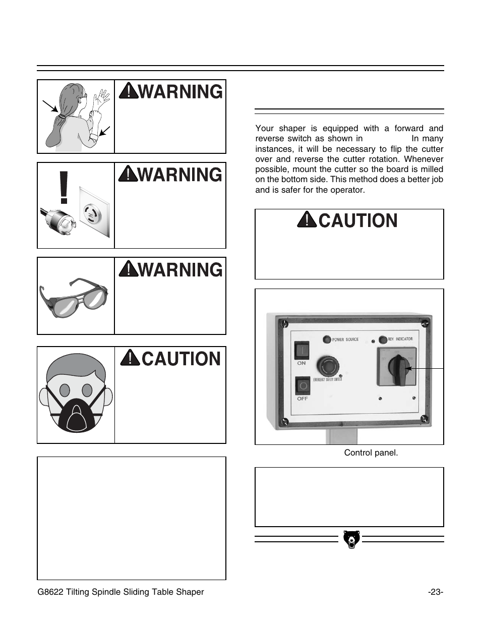 Rotation, Notice | Grizzly G8622 User Manual | Page 25 / 48