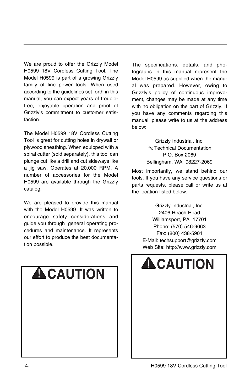 Introduction, Commentary | Grizzly H0599 User Manual | Page 6 / 14