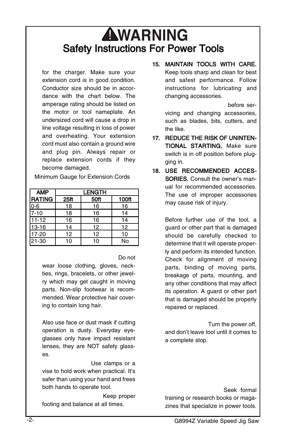 Grizzly G8994z User Manual | Page 4 / 15