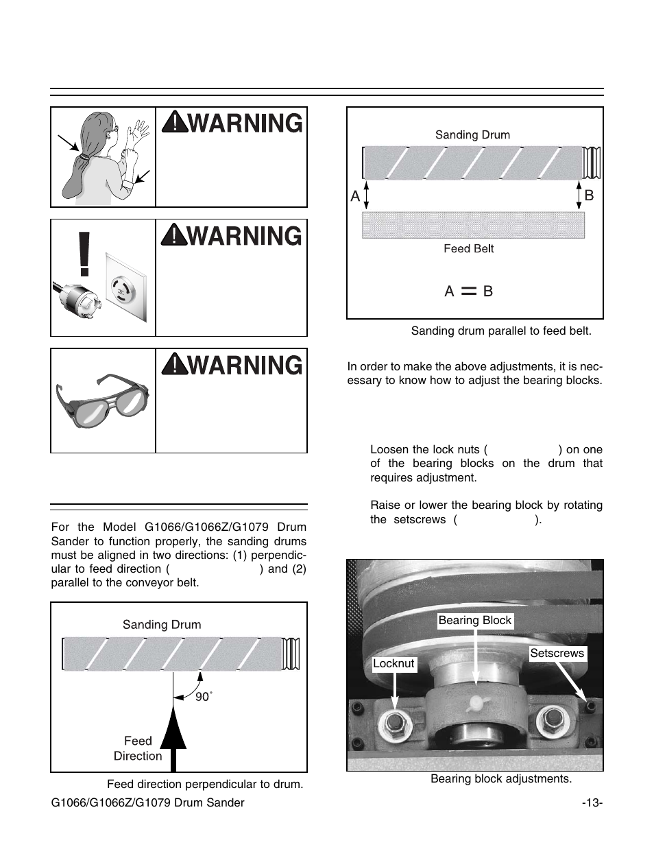 Drum alignment | Grizzly G1066Z User Manual | Page 15 / 54