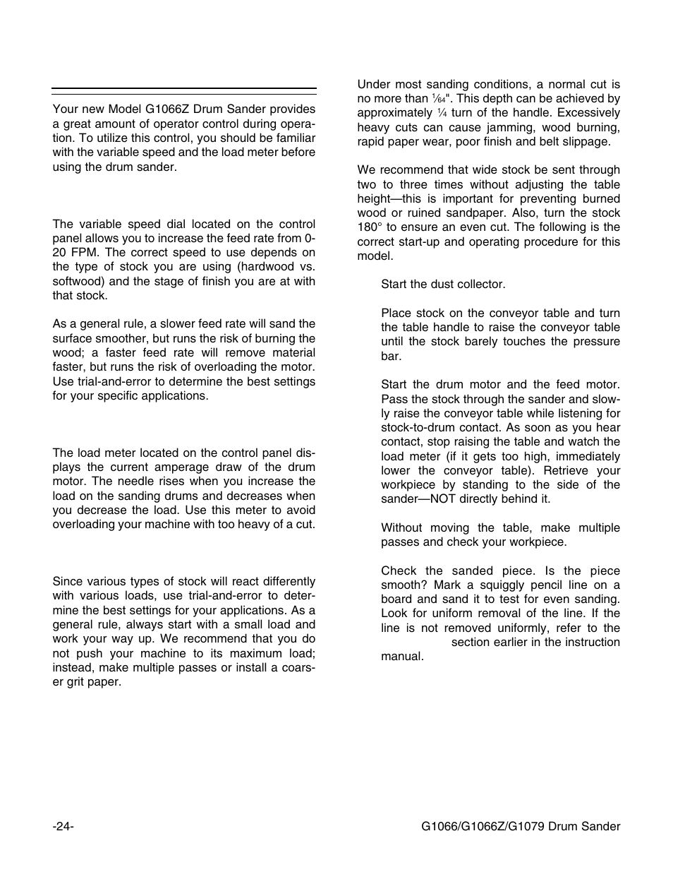 G1066z | Grizzly G1066Z User Manual | Page 26 / 54