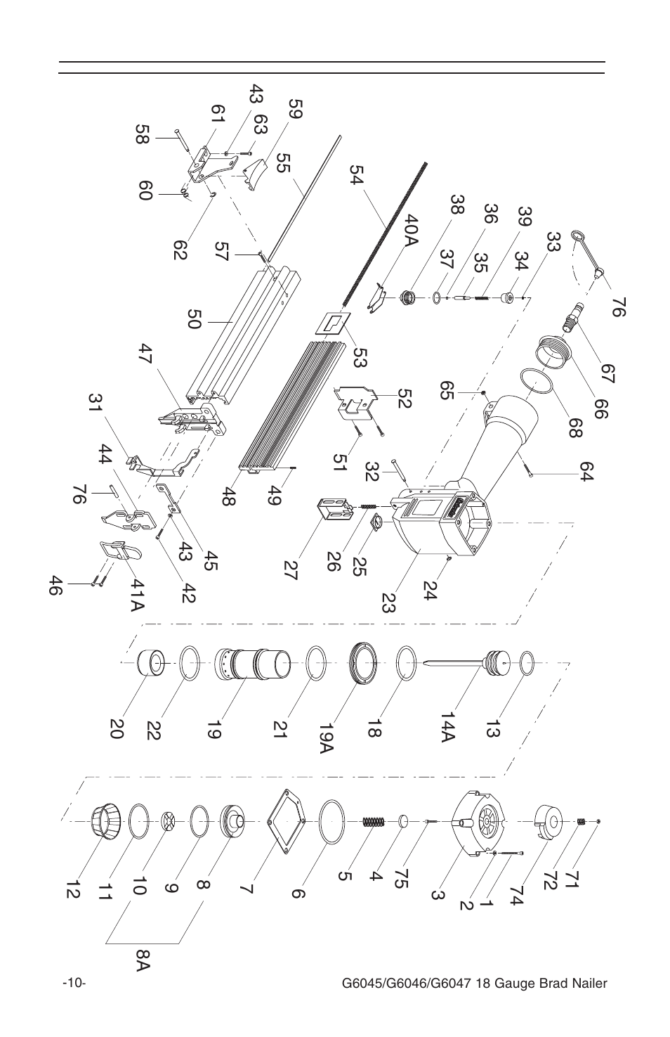 G6045 part breakdown | Grizzly G6045 User Manual | Page 11 / 20