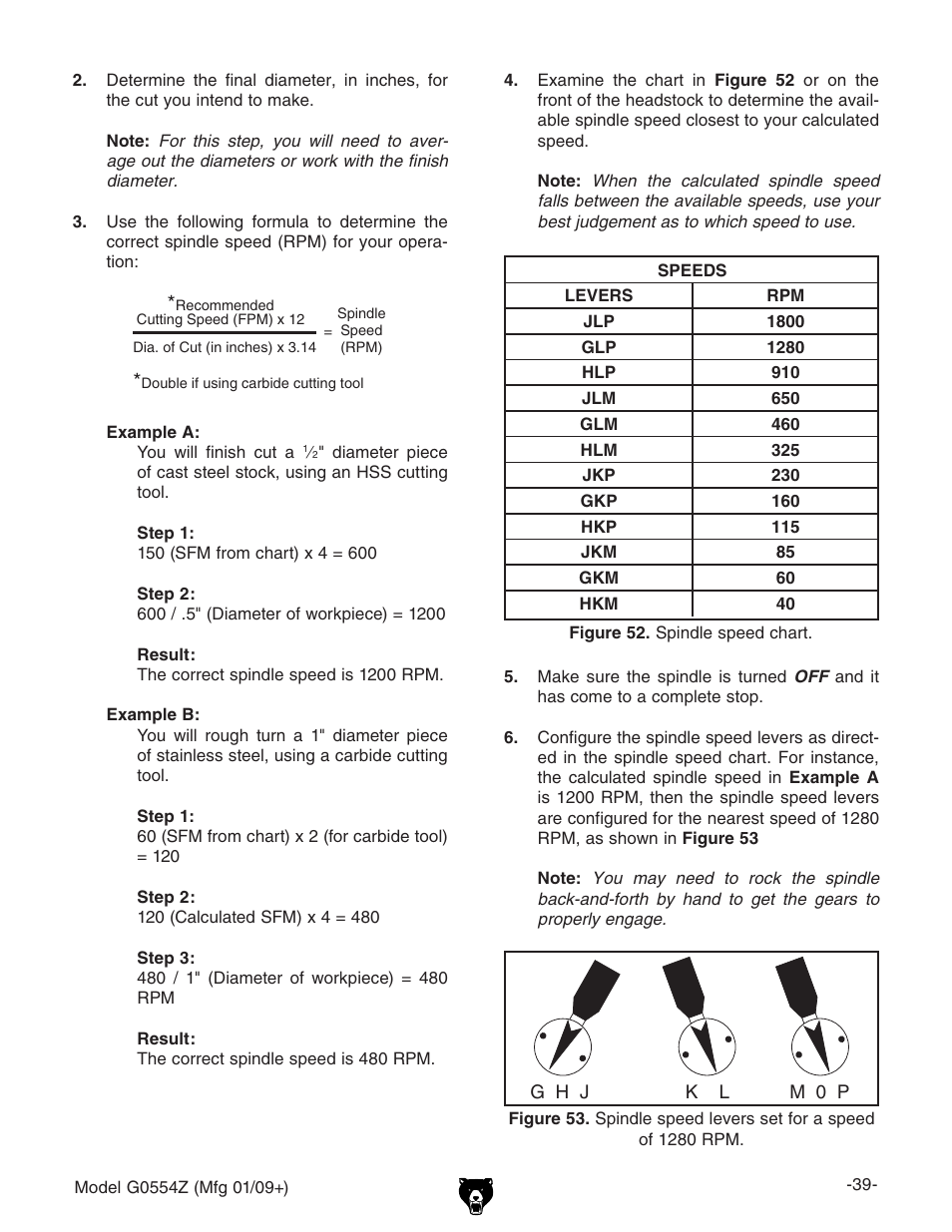 Grizzly G0554Z User Manual | Page 41 / 104
