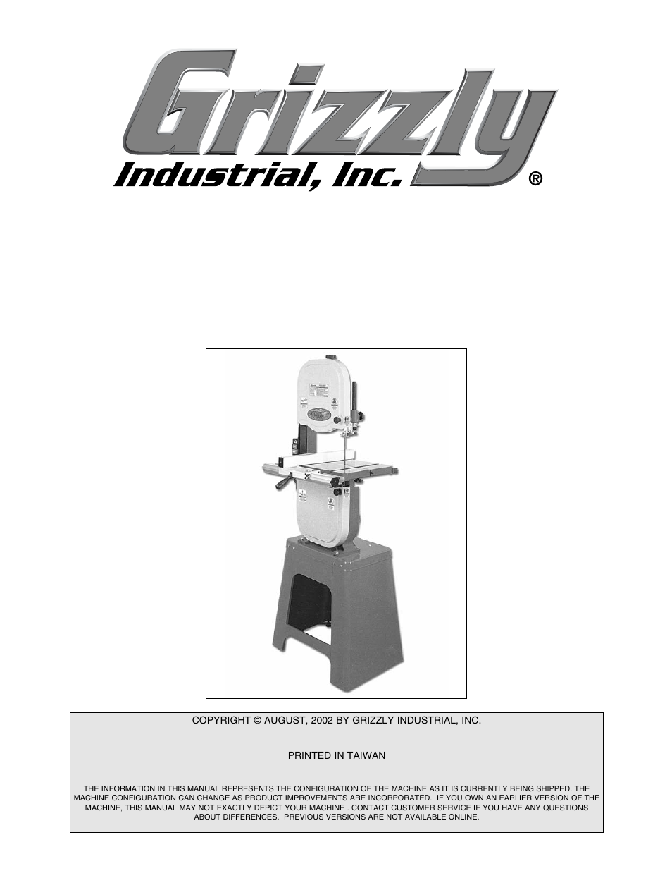 Grizzly G0555 User Manual | 55 pages