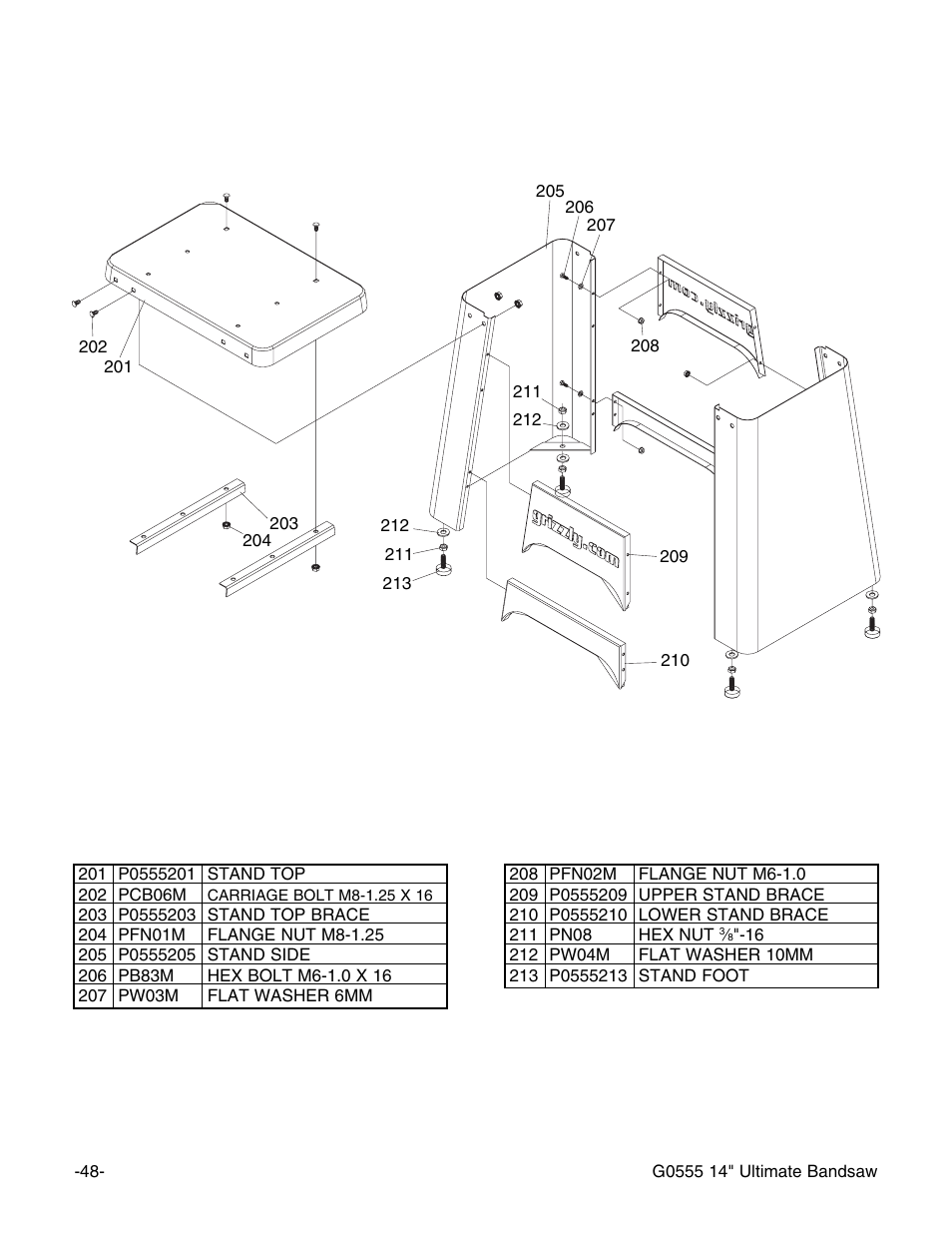 Grizzly G0555 User Manual | Page 50 / 55