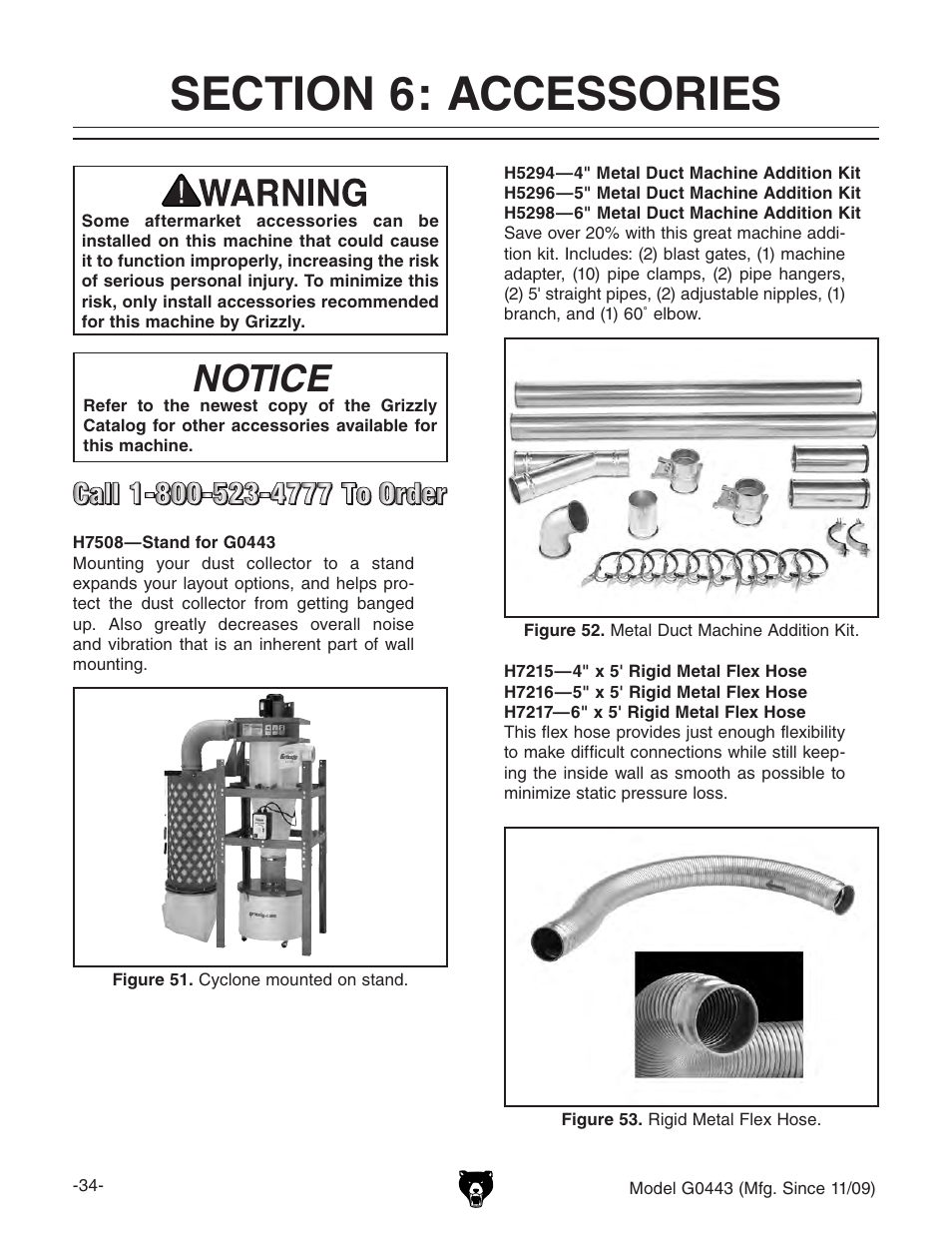 Notice | Grizzly G0440 User Manual | Page 36 / 52