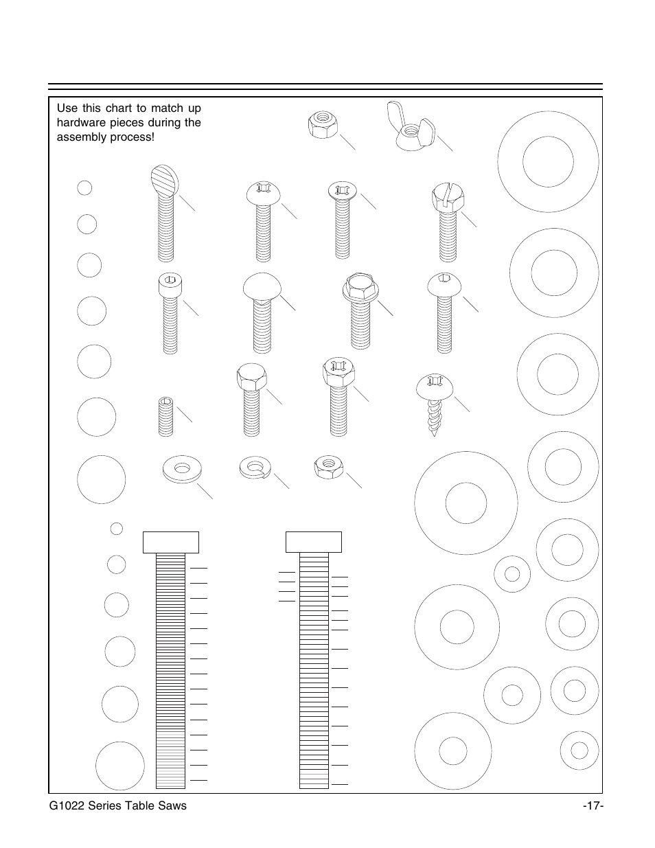 Hardware recognition chart | Grizzly G1022Z User Manual | Page 19 / 84