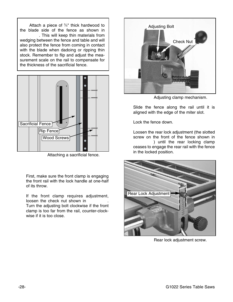 Grizzly G1022Z User Manual | Page 30 / 84