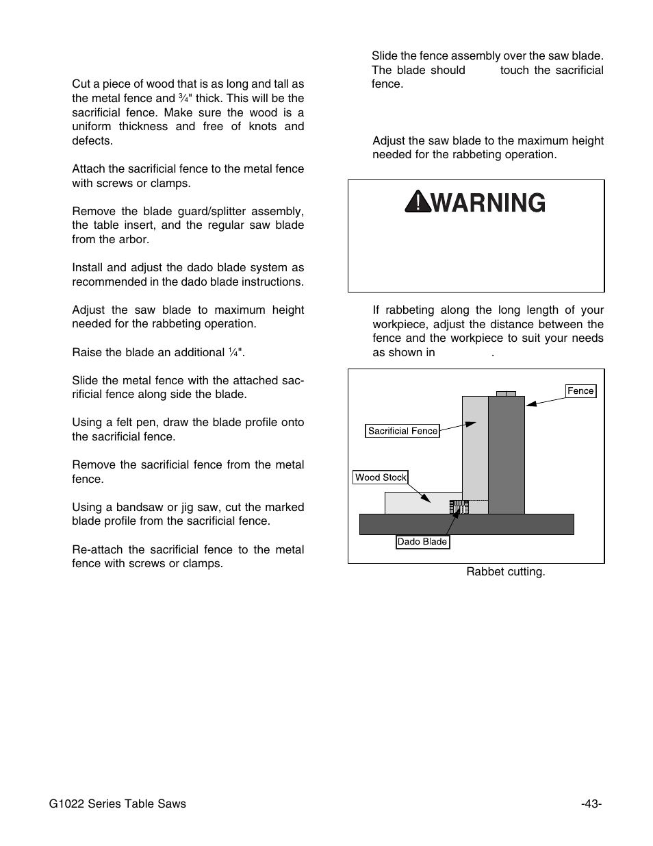 Grizzly G1022Z User Manual | Page 45 / 84