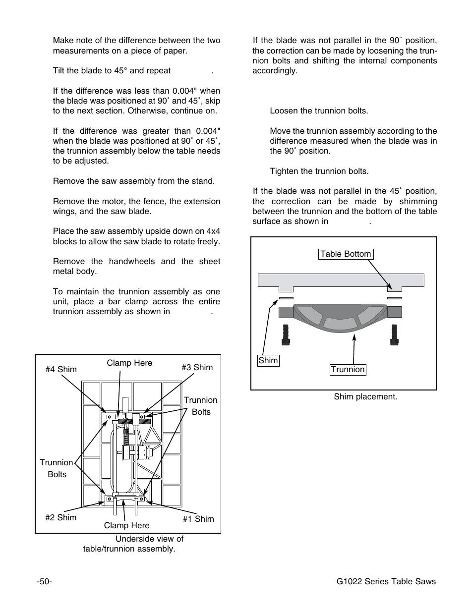 Grizzly G1022Z User Manual | Page 52 / 84