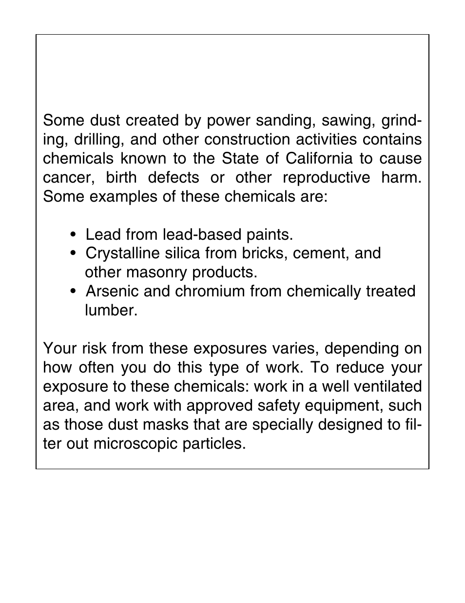 Warning | Grizzly G5049Z User Manual | Page 2 / 26