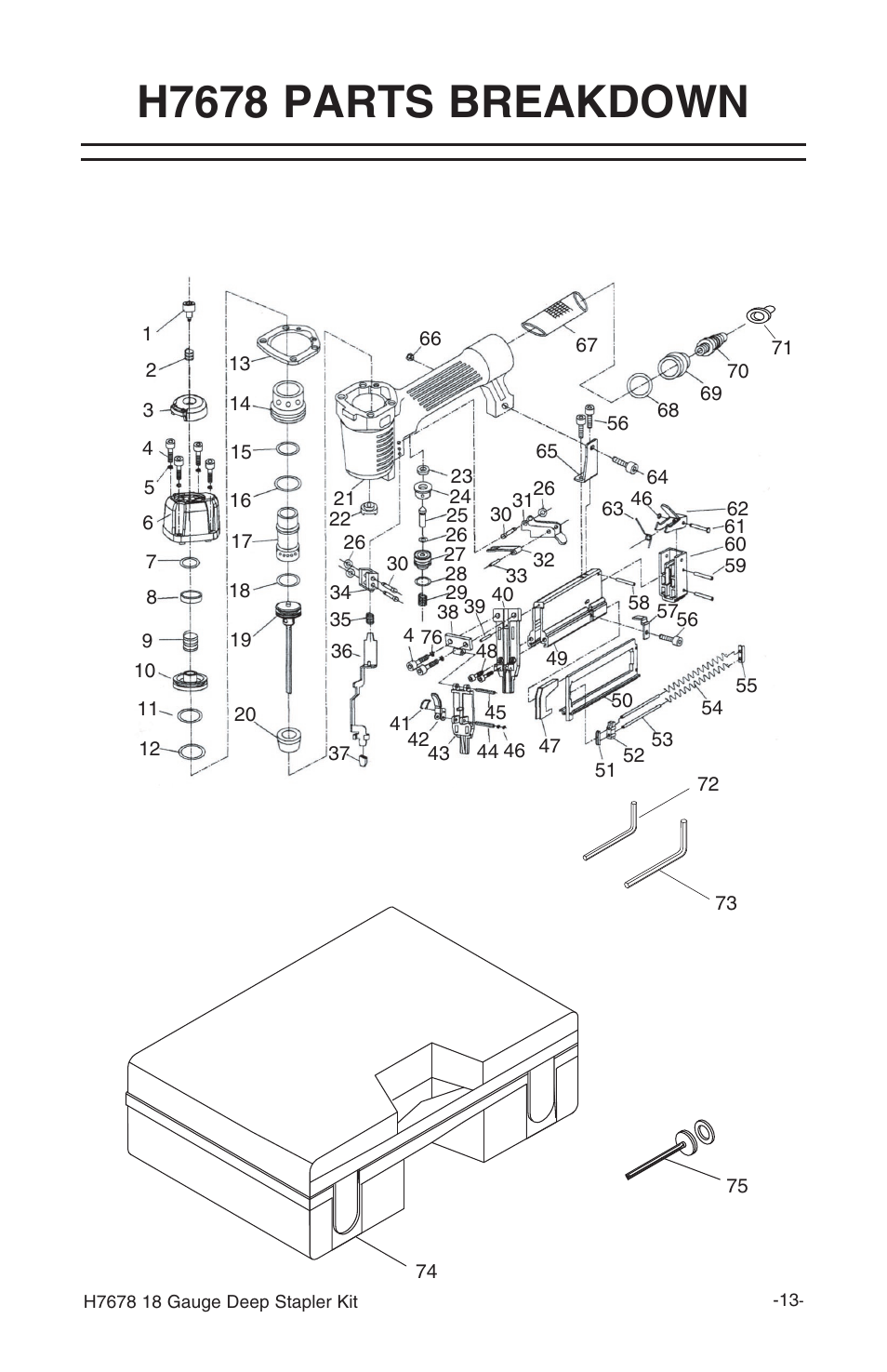 H7678 parts breakdown | Grizzly H7678 User Manual | Page 15 / 20