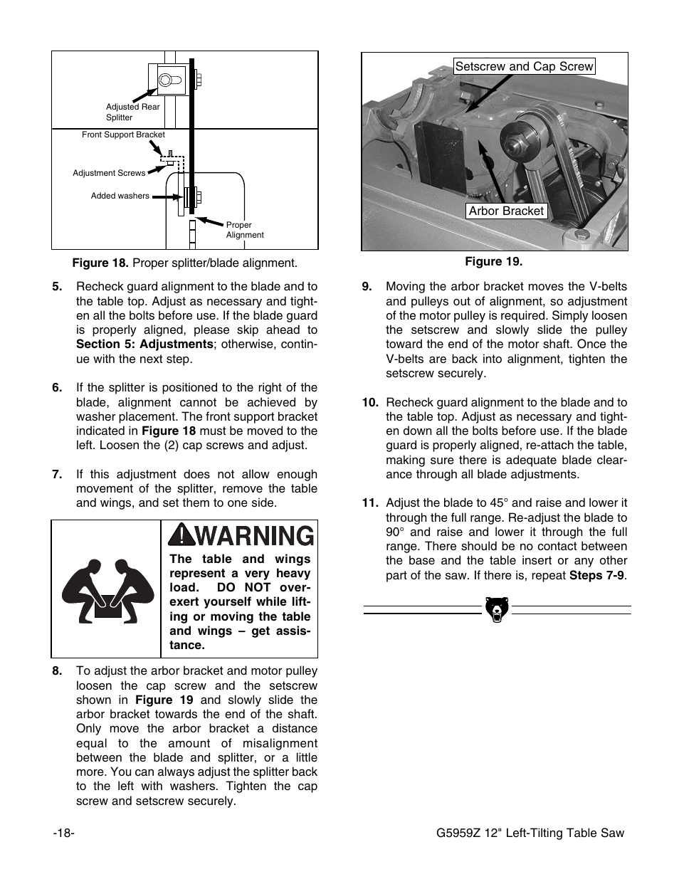 Grizzly G5959Z User Manual | Page 20 / 51
