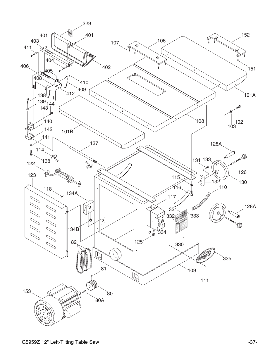 Grizzly G5959Z User Manual | Page 39 / 51