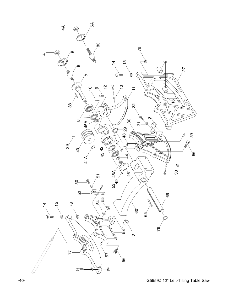 Grizzly G5959Z User Manual | Page 42 / 51