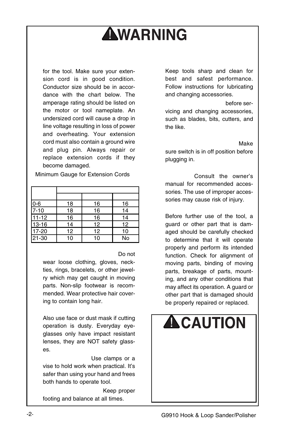 Safety instructions for power tools | Grizzly G9910 User Manual | Page 4 / 10