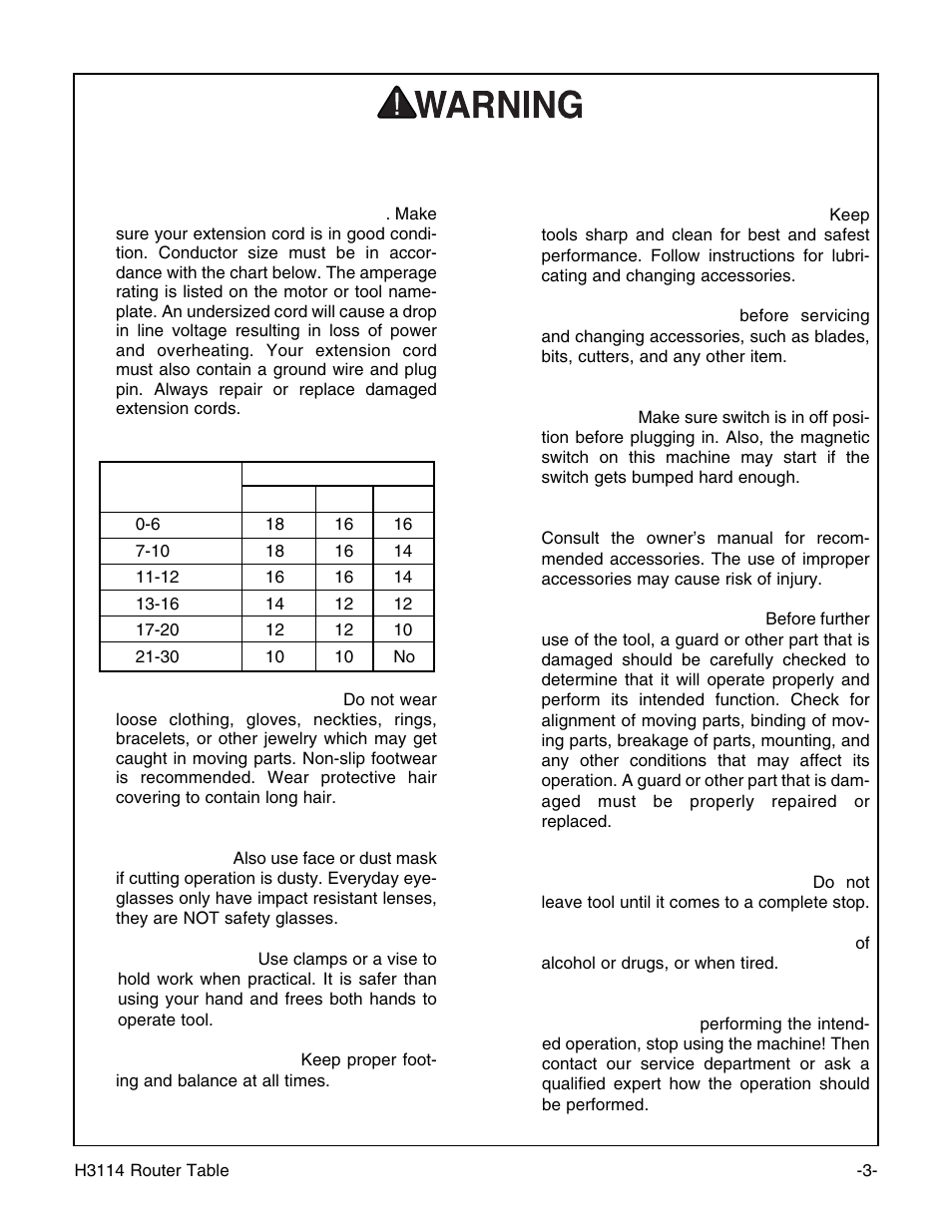 Safety instructions for power tools | Grizzly H3114 User Manual | Page 5 / 28