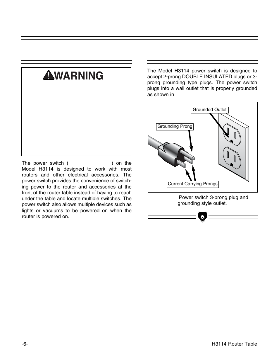 General electrical | Grizzly H3114 User Manual | Page 8 / 28