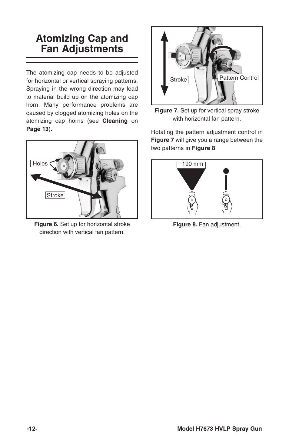 Atomizing cap and fan adjustments | Grizzly H7673 User Manual | Page 12 / 20