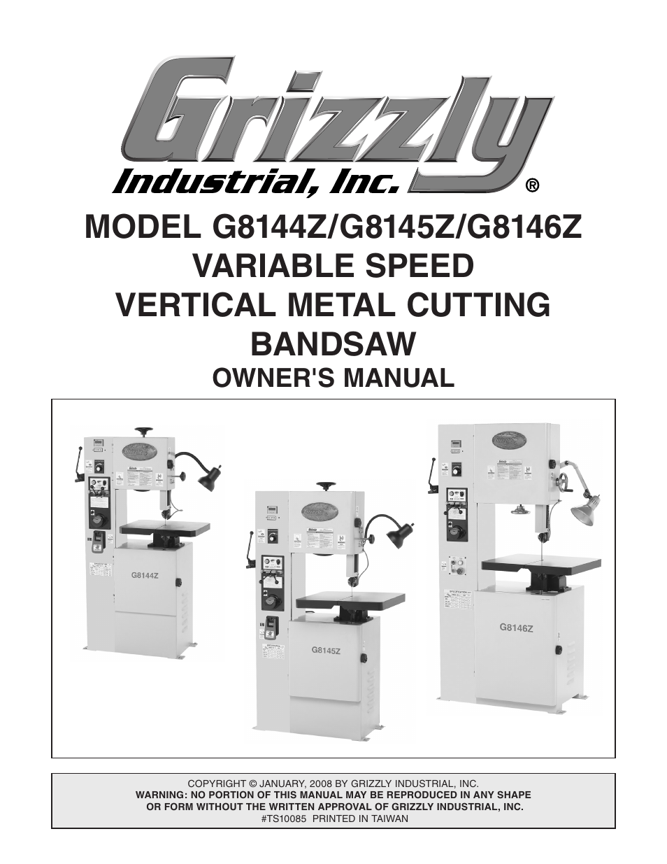 Grizzly G8146Z User Manual | 72 pages