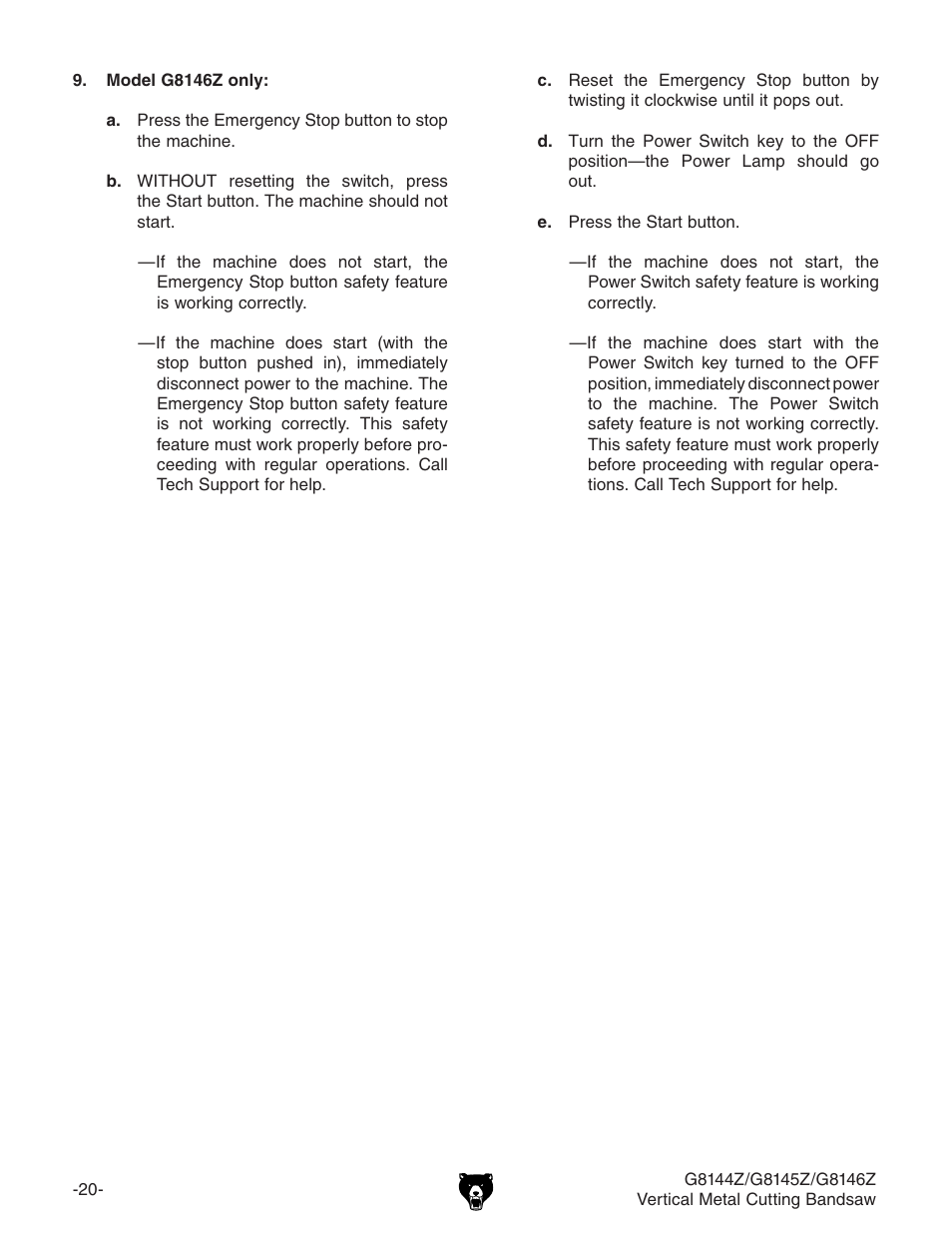 Grizzly G8146Z User Manual | Page 22 / 72
