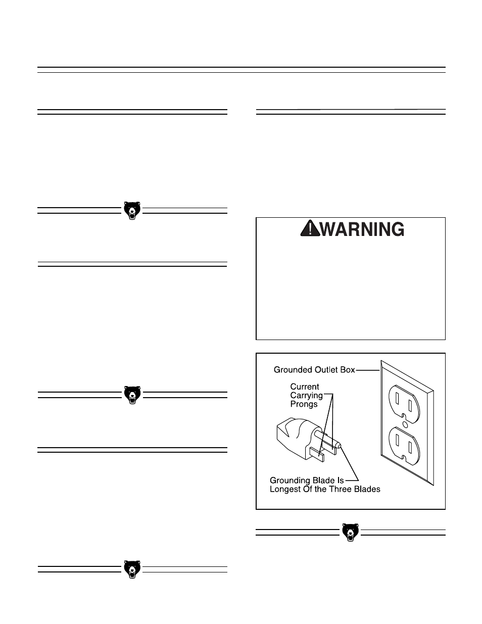 110v operation, Fusing, Extension cords grounding | Grizzly G1148 User Manual | Page 6 / 28
