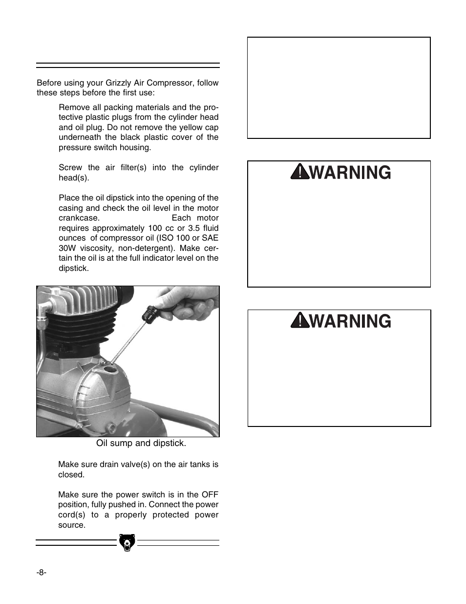 Notice | Grizzly G8297 User Manual | Page 10 / 26