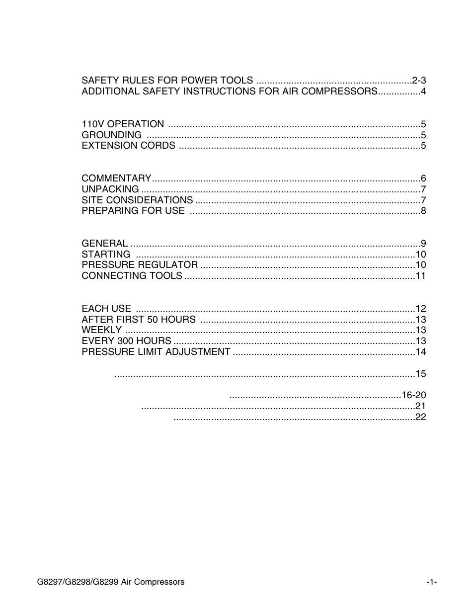 Grizzly G8297 User Manual | Page 3 / 26