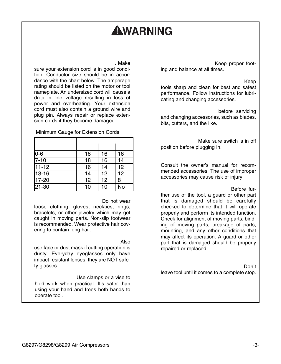 Safety instructions for power tools | Grizzly G8297 User Manual | Page 5 / 26