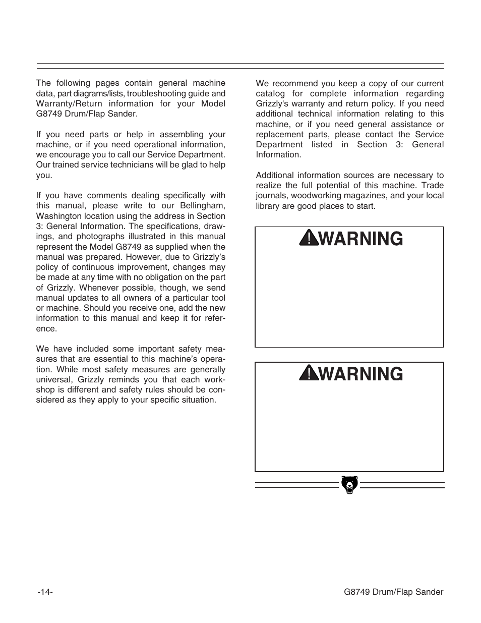 Grizzly G8749 User Manual | Page 16 / 24
