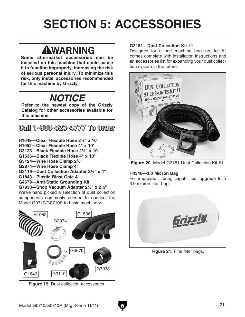 Notice | Grizzly G0710 User Manual | Page 23 / 36