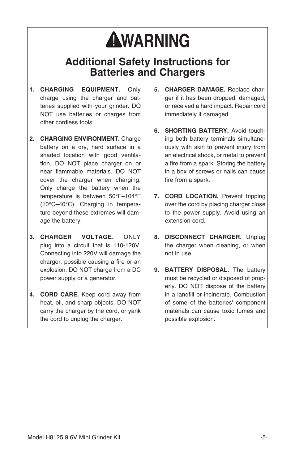 Grizzly H8125 User Manual | Page 7 / 20